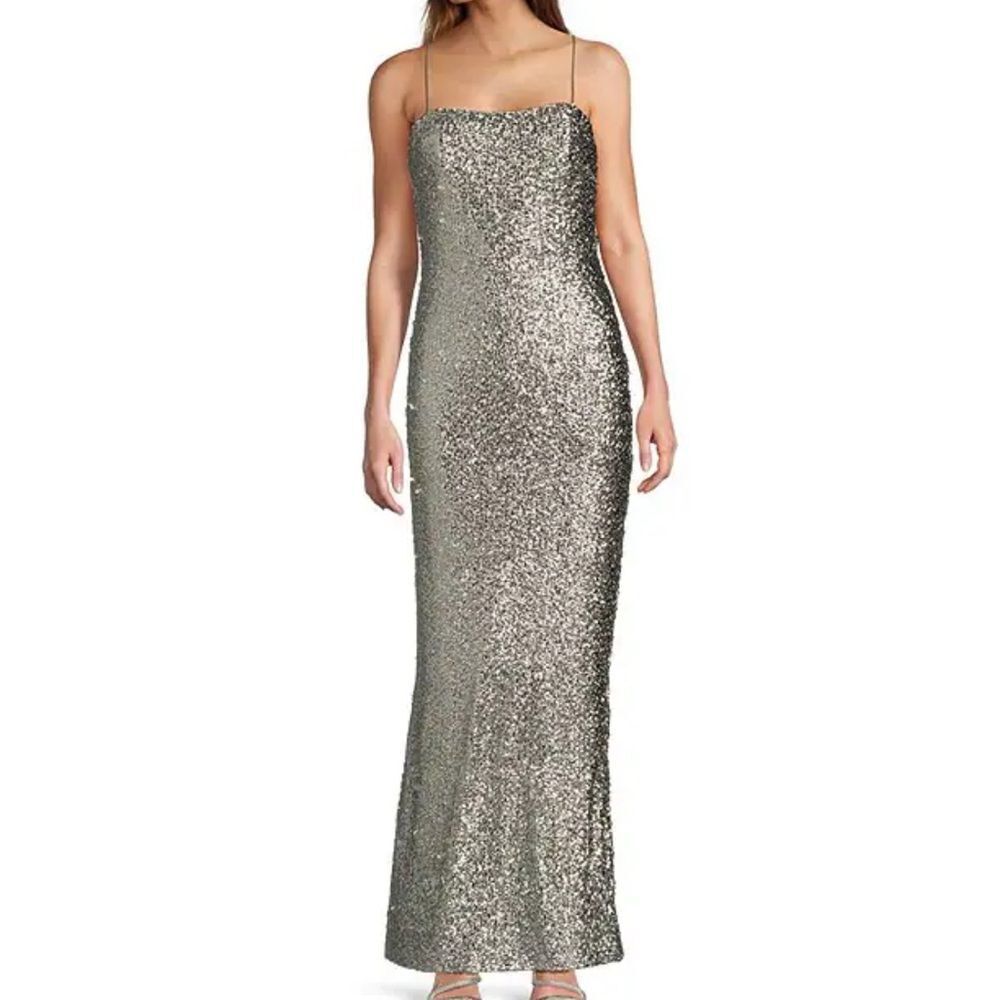 Antonio MelaniReese Sequin Square Neck Sleveless Maxi A-Line 
PP12-10
PP13-8